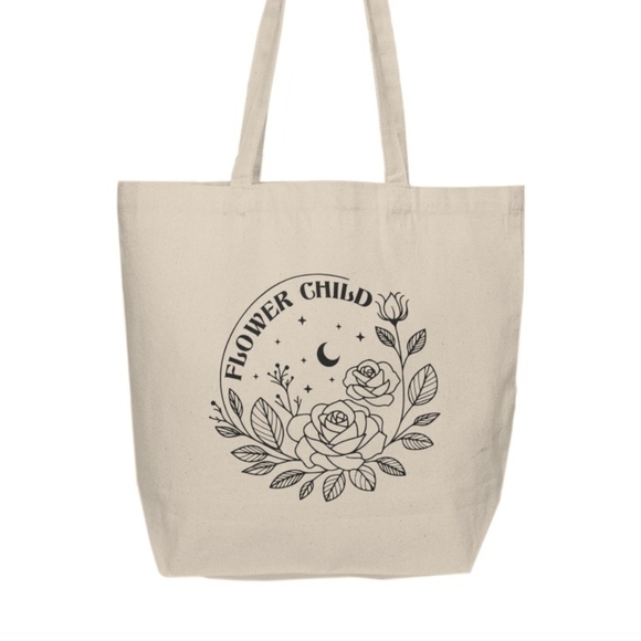 Flower Child Custom Tote Bag - Picture 2 of 3